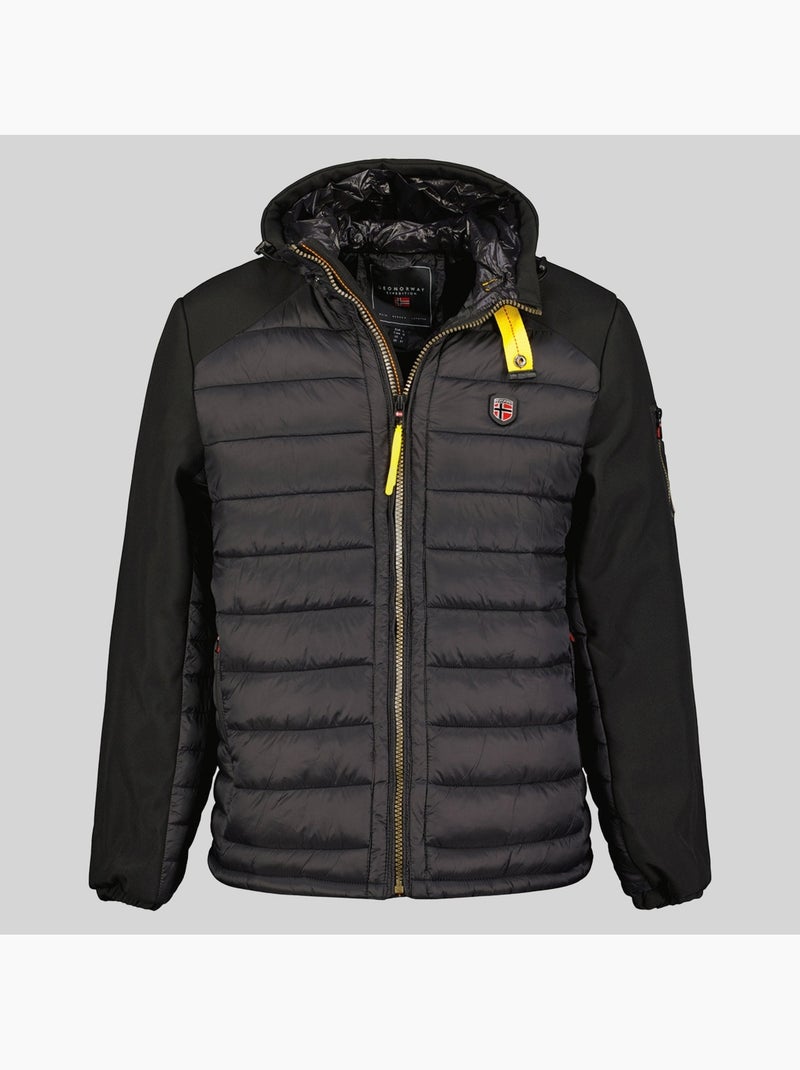 Casaco acolchoado com capuz abator – geographical norway Preto - Kiabi