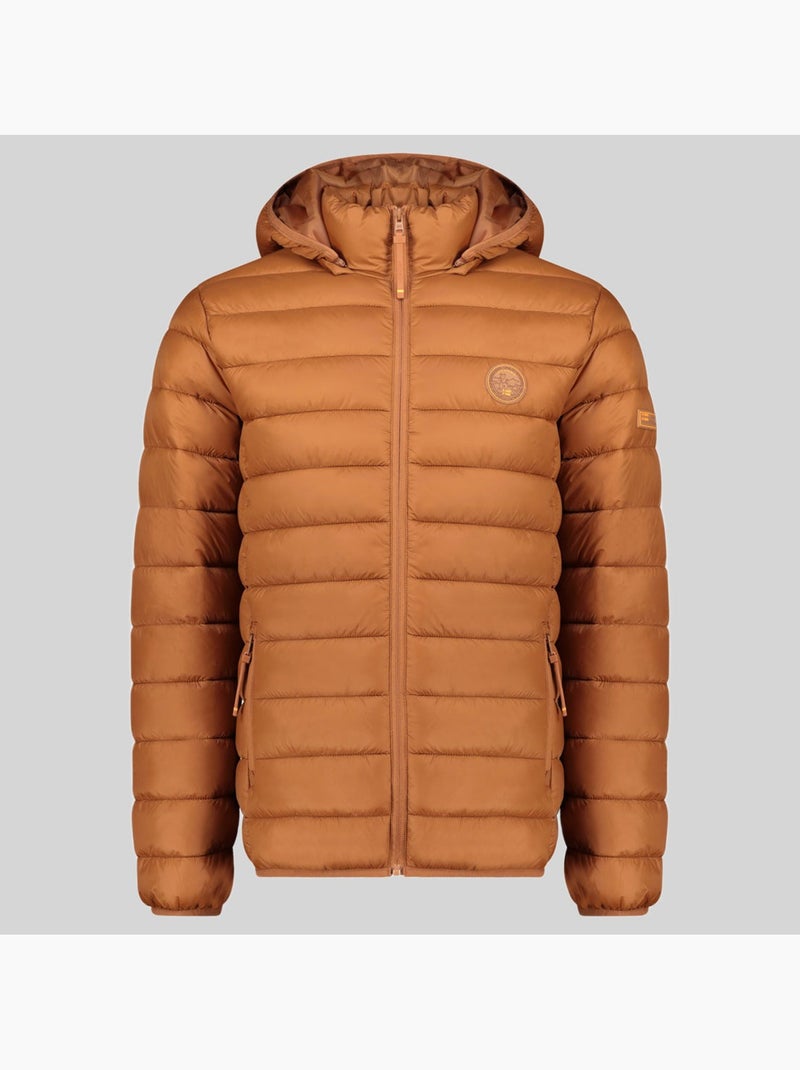 Casaco acolchoado com capuz amiglobolor hood – geographical norway Camelo - Kiabi