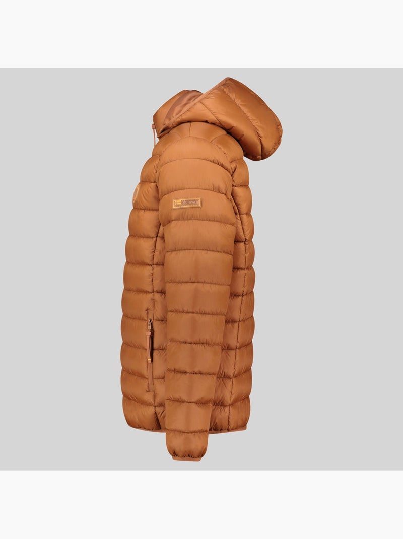 Casaco acolchoado com capuz amiglobolor hood – geographical norway Camelo - Kiabi
