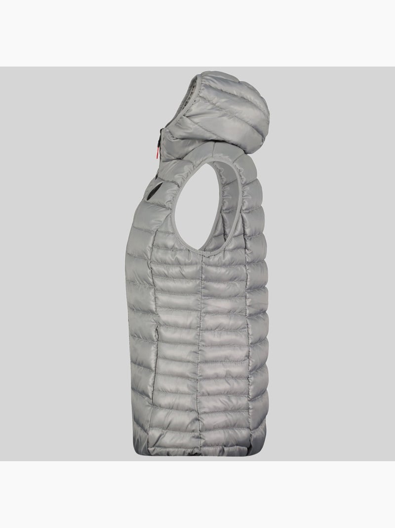 Casaco acolchoado com capuz annecy vest hood – geographical norway Cinza claro - Kiabi