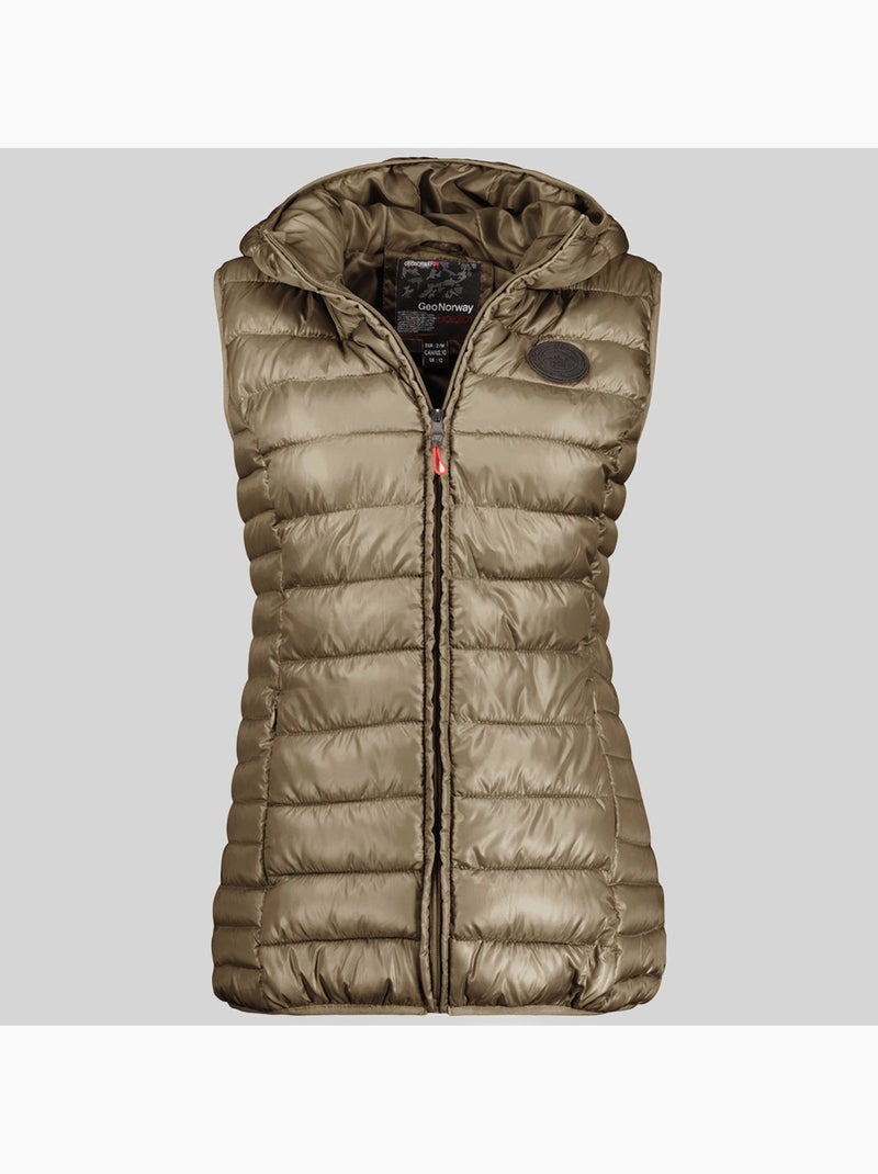 Casaco acolchoado com capuz annecy vest hood – geographical norway Cinza tempestade - Kiabi
