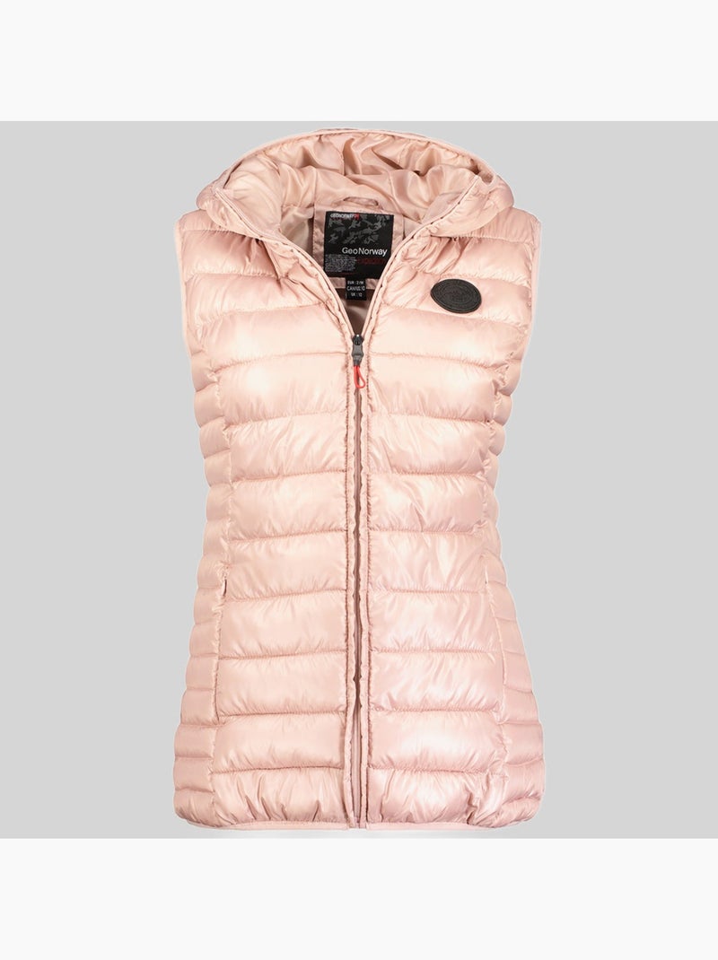 Casaco acolchoado com capuz annecy vest hood – geographical norway Rosa-pálido - Kiabi