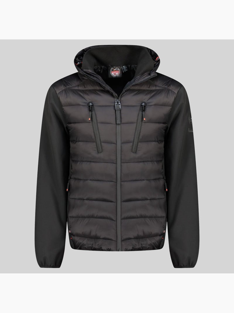 Casaco acolchoado com capuz arkan – geographical norway Preto - Kiabi