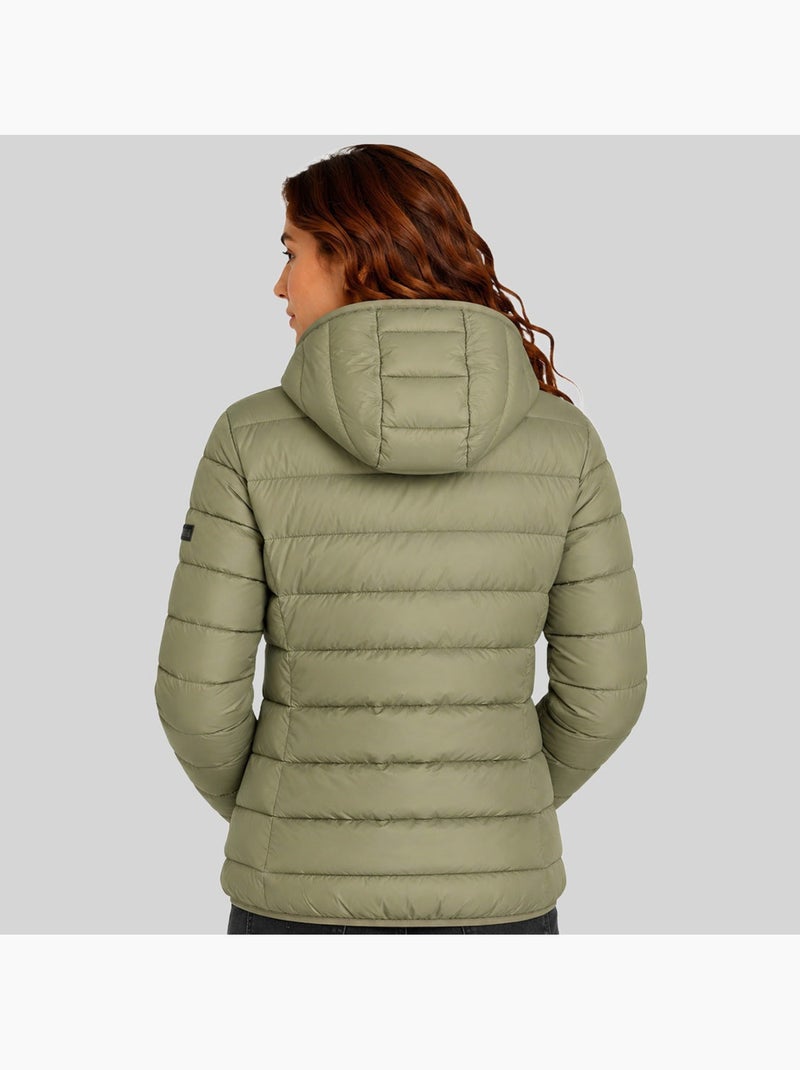 Casaco acolchoado com capuz atichoko hood – geographical norway Verde oliva - Kiabi