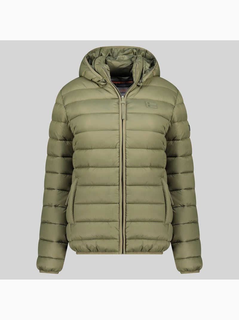 Casaco acolchoado com capuz atichoko hood – geographical norway Verde oliva - Kiabi