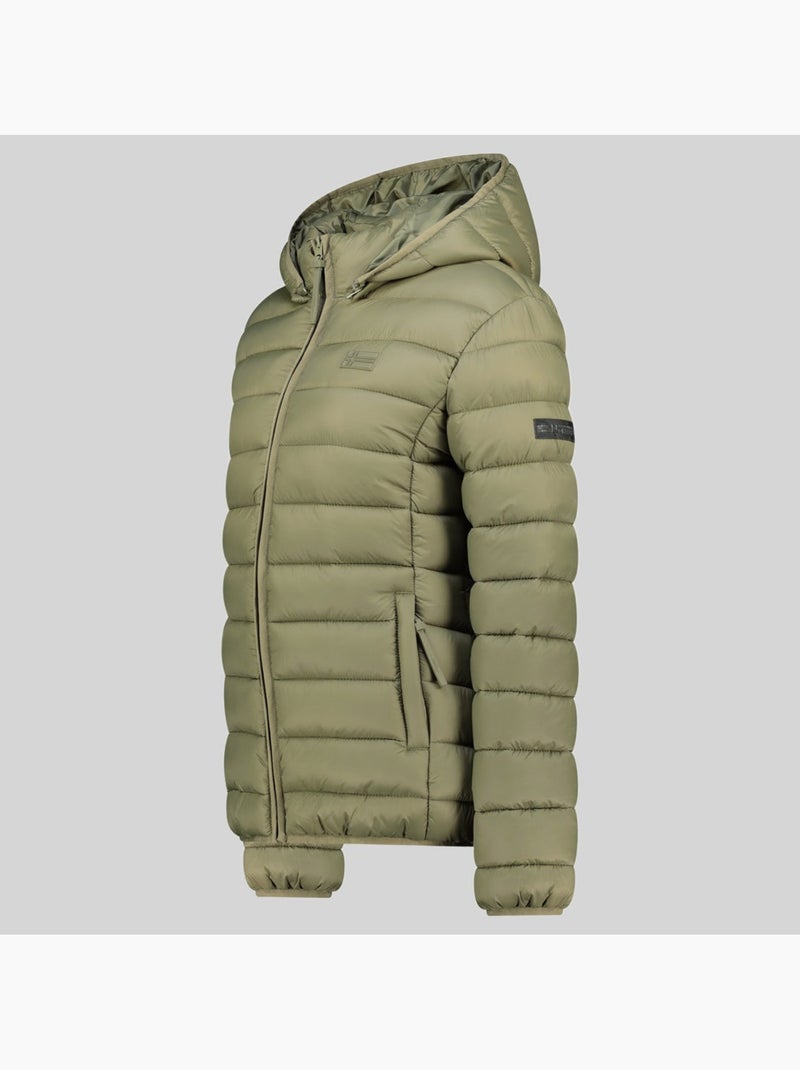 Casaco acolchoado com capuz atichoko hood – geographical norway Verde oliva - Kiabi