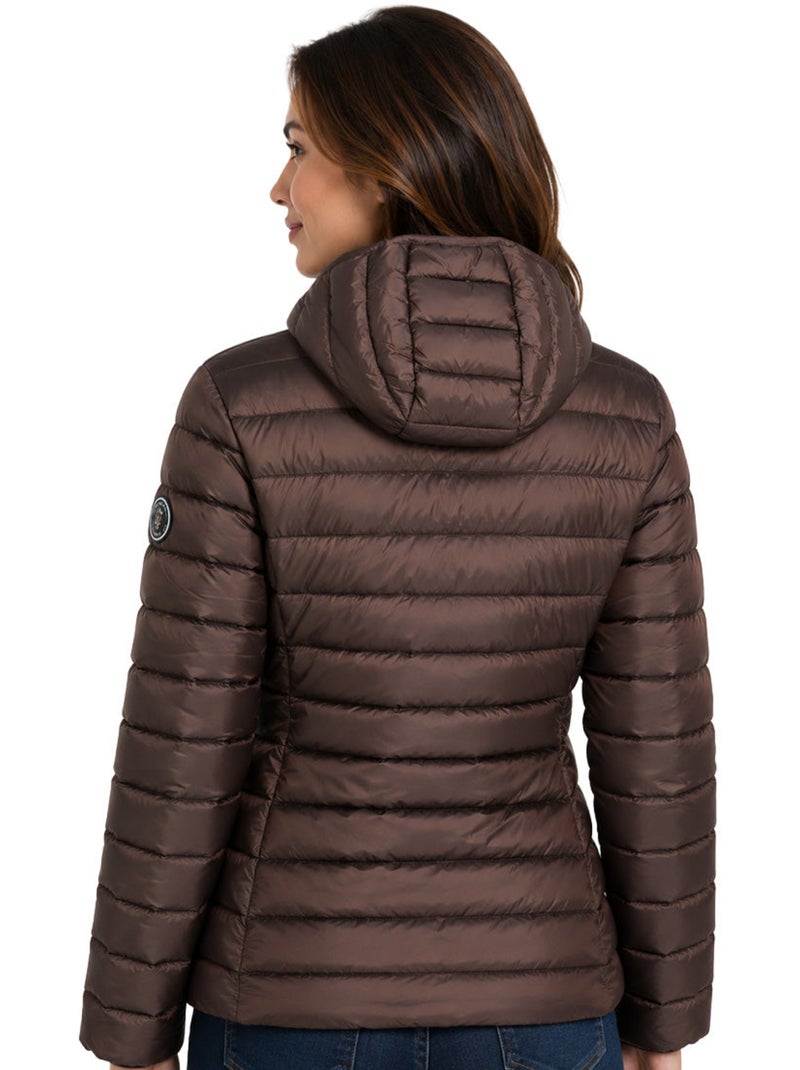 Casaco acolchoado com capuz atikashine – geographical norway Castanho-escuro - Kiabi
