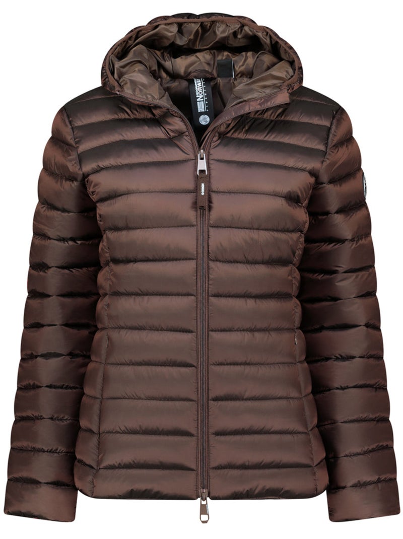Casaco acolchoado com capuz atikashine – geographical norway Castanho-escuro - Kiabi