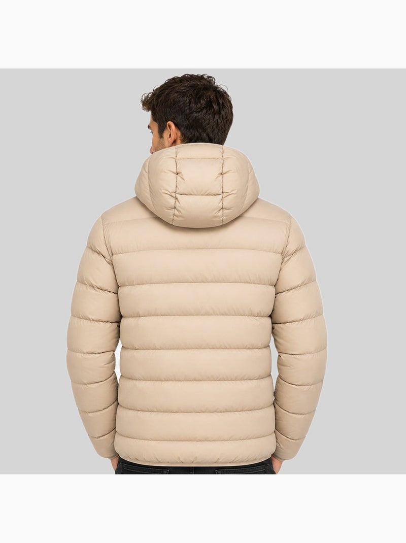 Casaco acolchoado com capuz avalanche hood – geographical norway Bege - Kiabi
