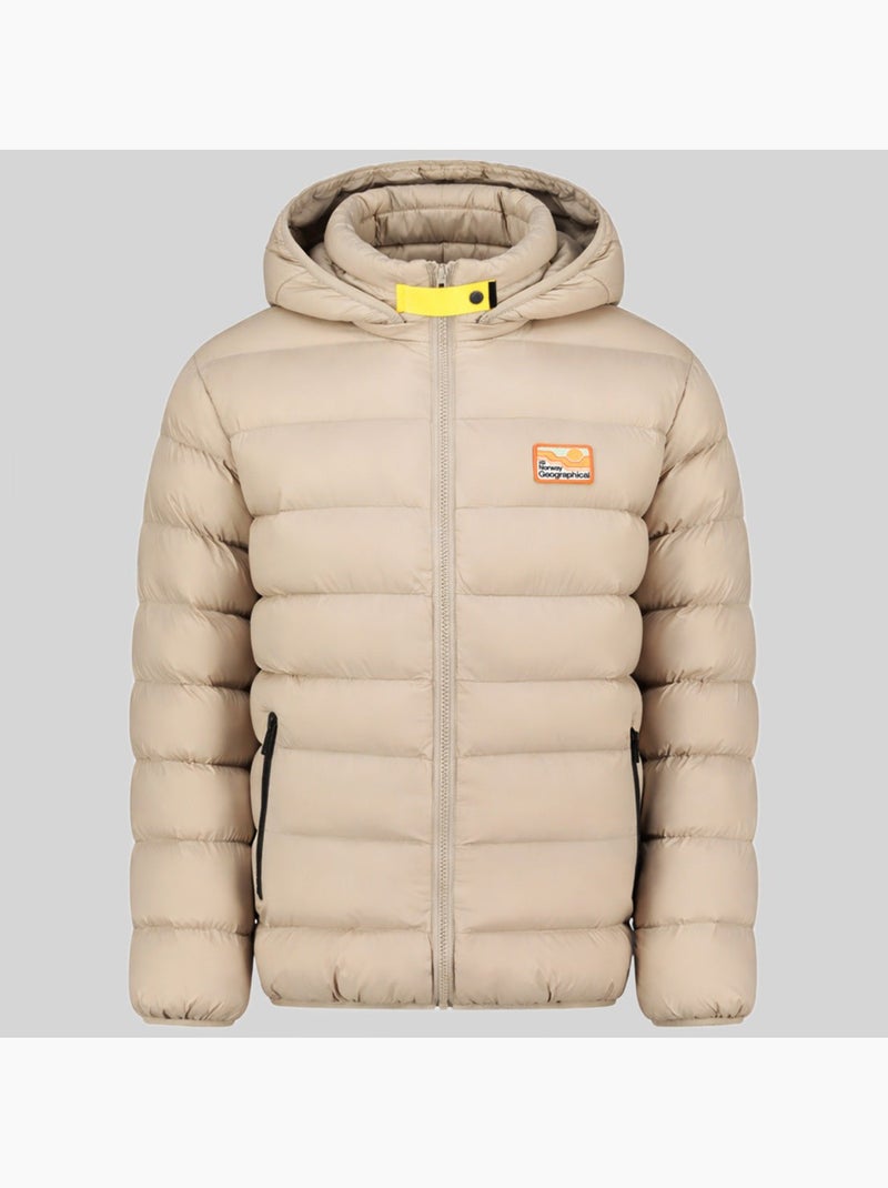 Casaco acolchoado com capuz avalanche hood – geographical norway Bege - Kiabi
