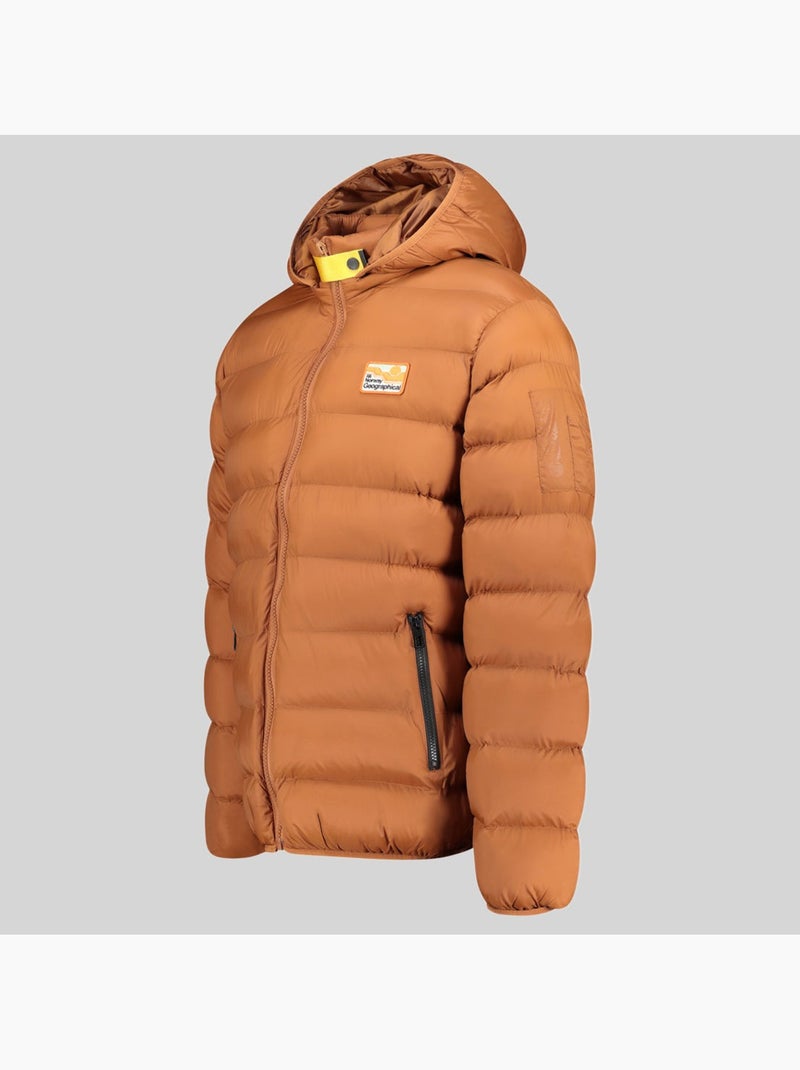 Casaco acolchoado com capuz avalanche hood – geographical norway Camelo - Kiabi