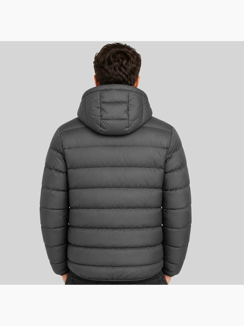 Casaco acolchoado com capuz avalanche hood – geographical norway Cinza escuro - Kiabi