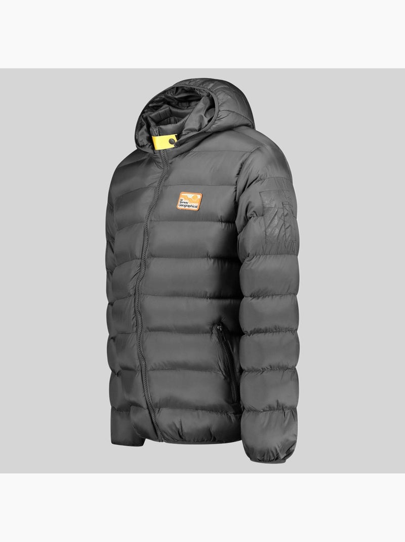 Casaco acolchoado com capuz avalanche hood – geographical norway Cinza escuro - Kiabi