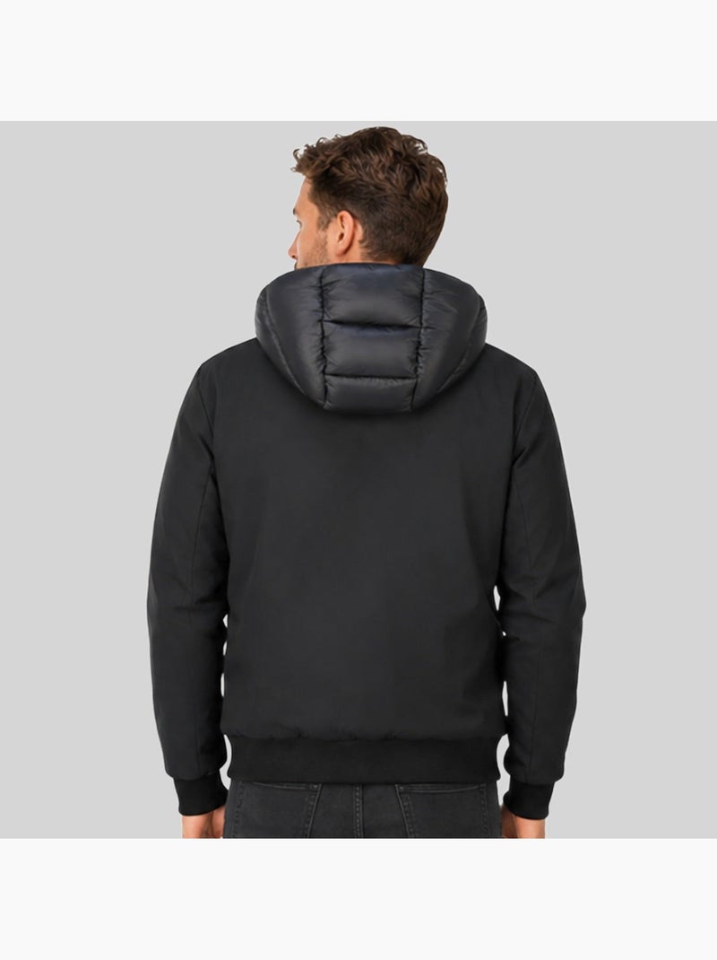 Casaco acolchoado com capuz aveyron – geographical norway Preto - Kiabi