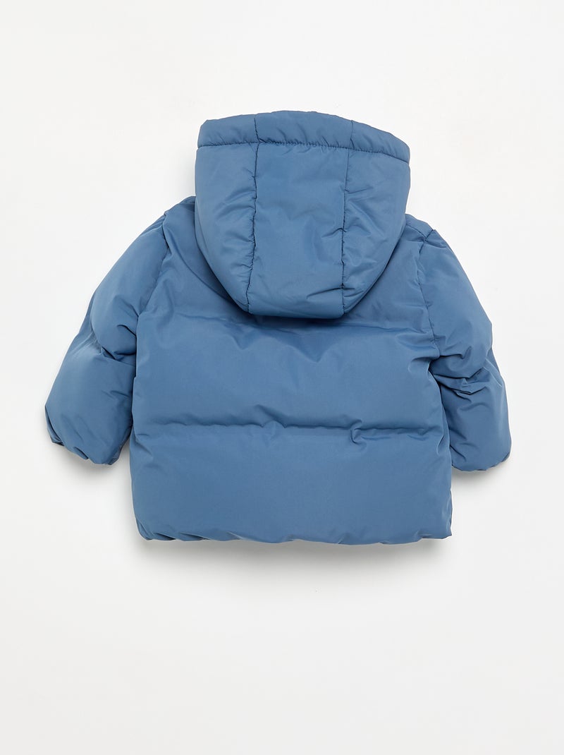 Casaco acolchoado com capuz Azul - Kiabi
