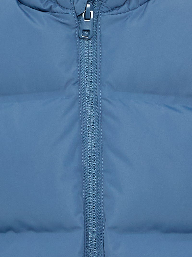 Casaco acolchoado com capuz Azul - Kiabi