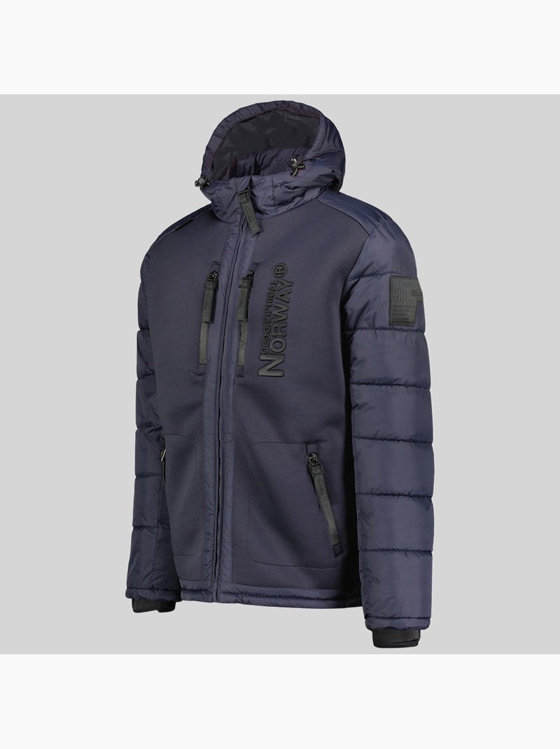 Casaco acolchoado com capuz beachwood – geographical norway Azul-marinho - Kiabi