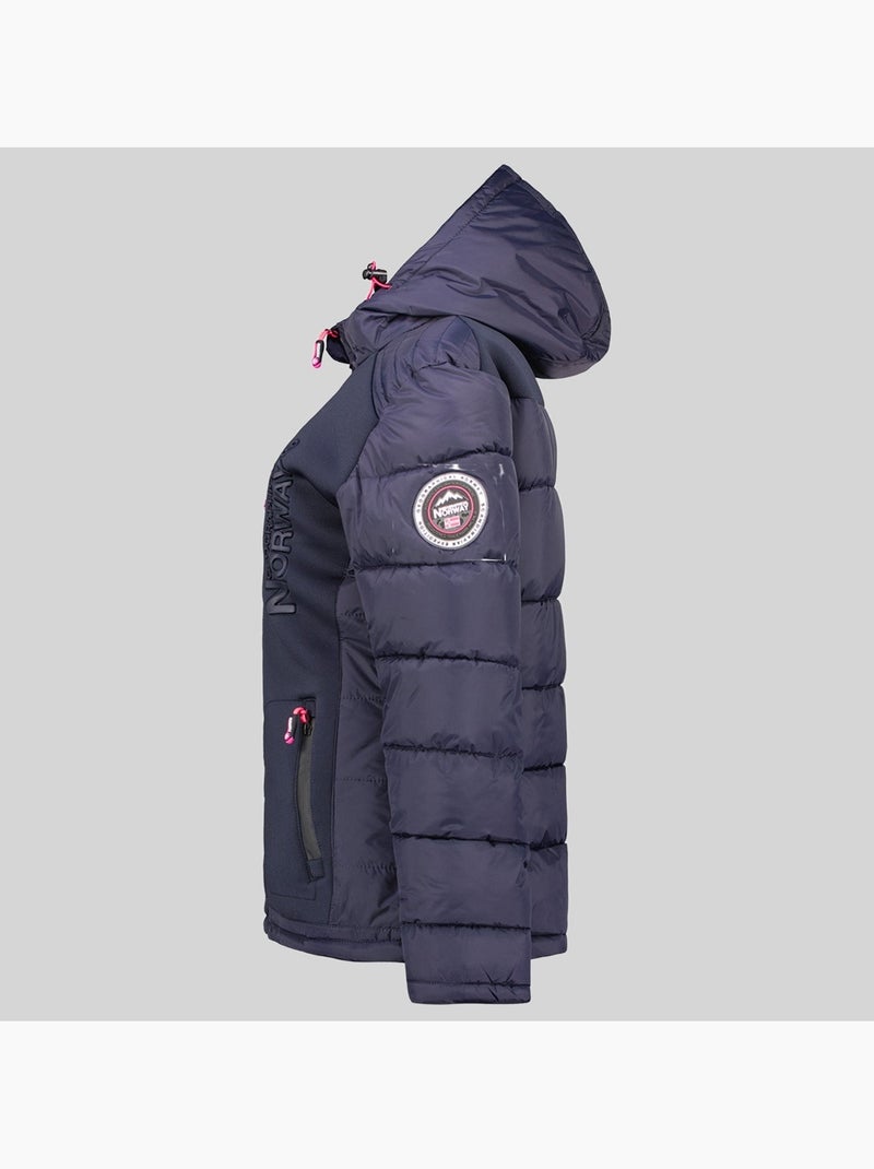 Casaco acolchoado com capuz beachwood – geographical norway Azul-marinho - Kiabi