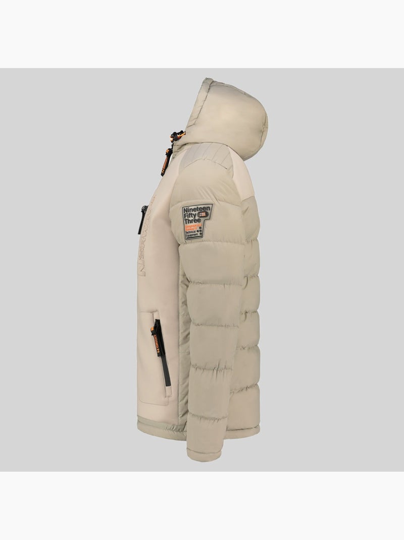 Casaco acolchoado com capuz beachwood – geographical norway Bege - Kiabi