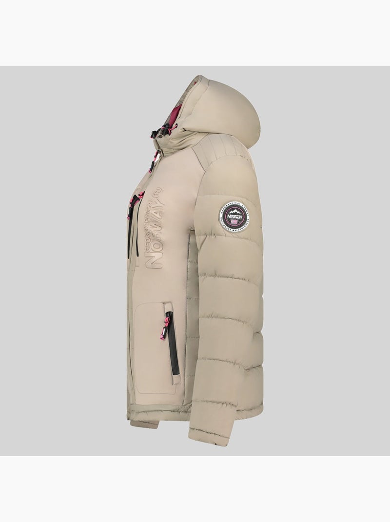 Casaco acolchoado com capuz beachwood – geographical norway Bege - Kiabi