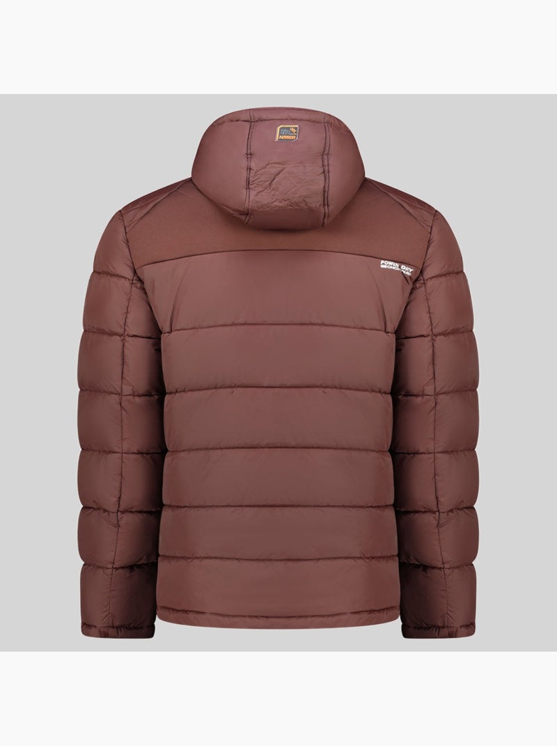 Casaco acolchoado com capuz beachwood – geographical norway Castanho - Kiabi
