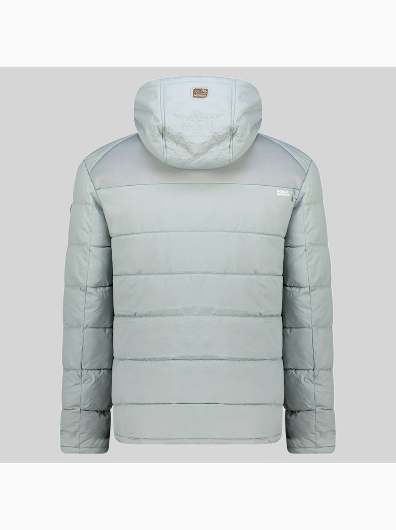 Casaco acolchoado com capuz beachwood – geographical norway Cinza claro - Kiabi