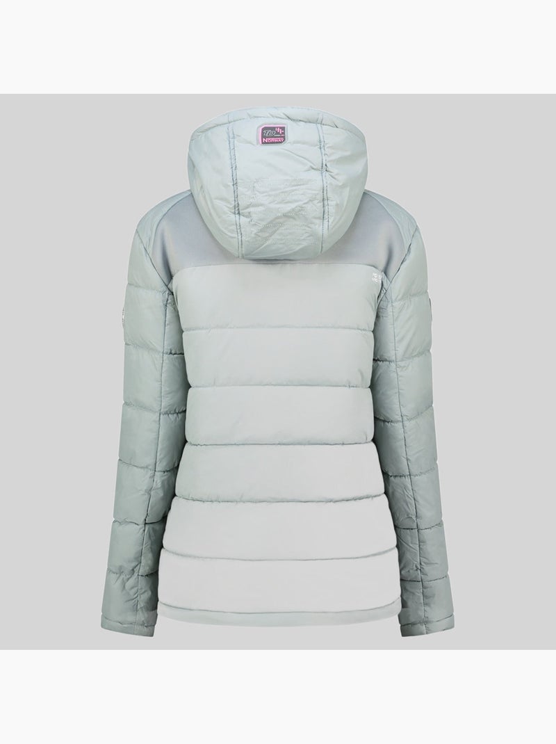 Casaco acolchoado com capuz beachwood – geographical norway Cinza claro - Kiabi