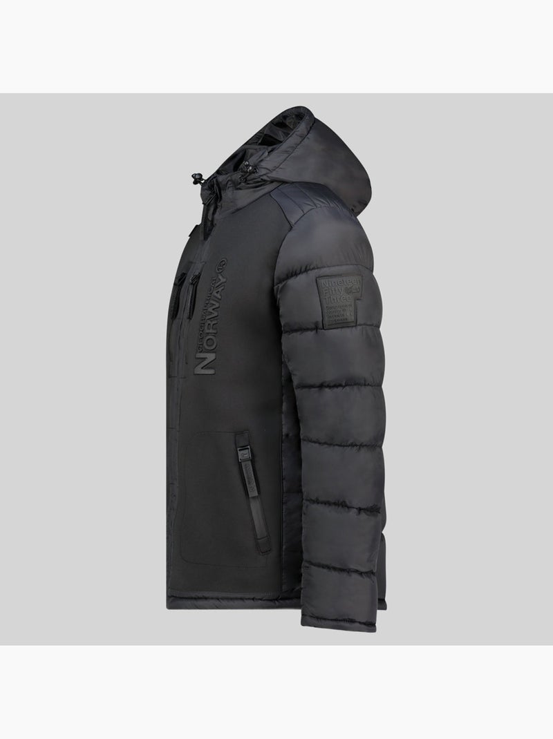 Casaco acolchoado com capuz beachwood – geographical norway Preto - Kiabi
