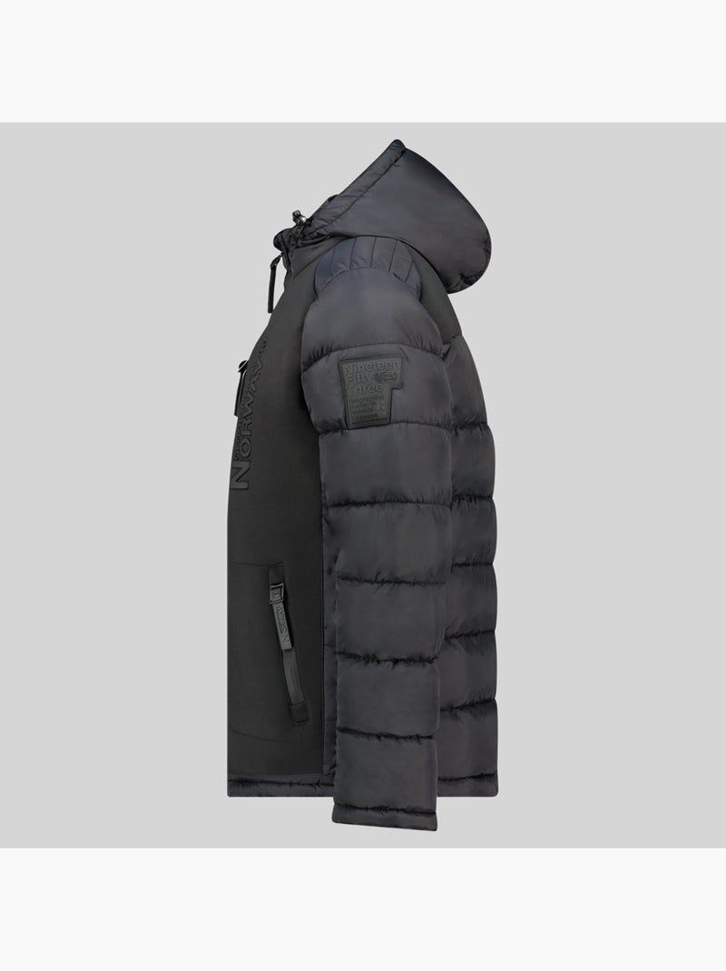 Casaco acolchoado com capuz beachwood – geographical norway Preto - Kiabi