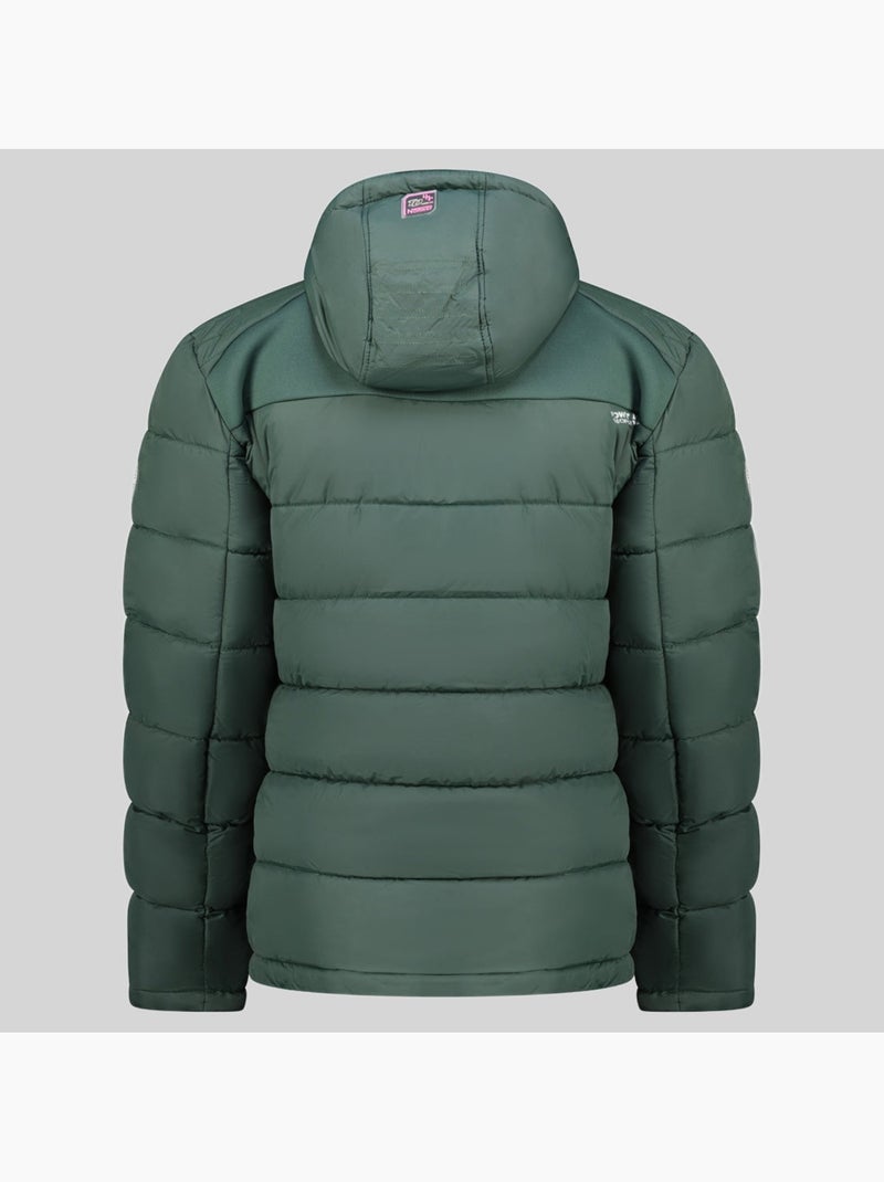 Casaco acolchoado com capuz beachwood – geographical norway Verde escuro - Kiabi
