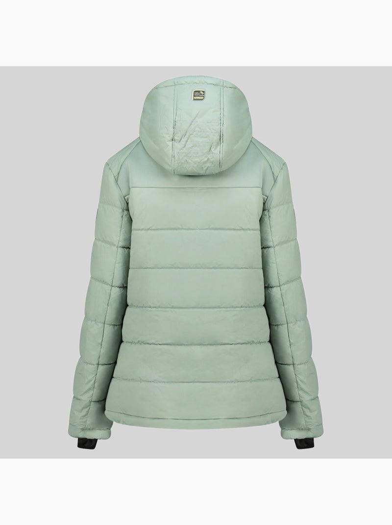 Casaco acolchoado com capuz beachwood – geographical norway Verde pastel - Kiabi