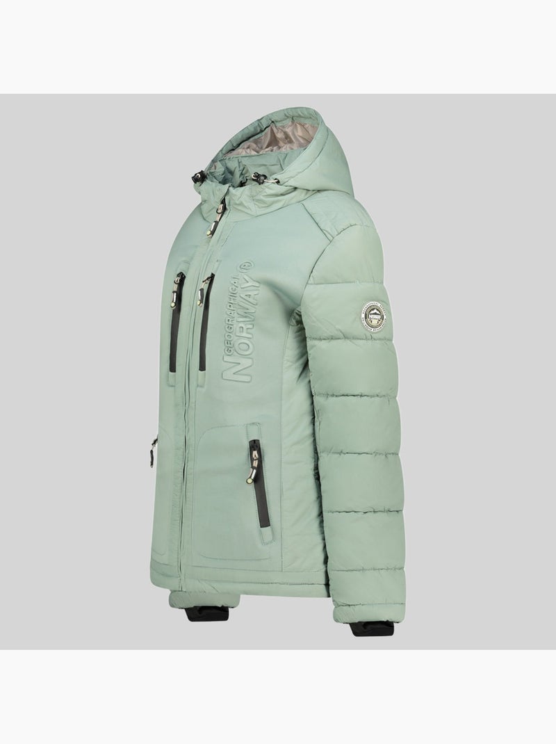 Casaco acolchoado com capuz beachwood – geographical norway Verde pastel - Kiabi