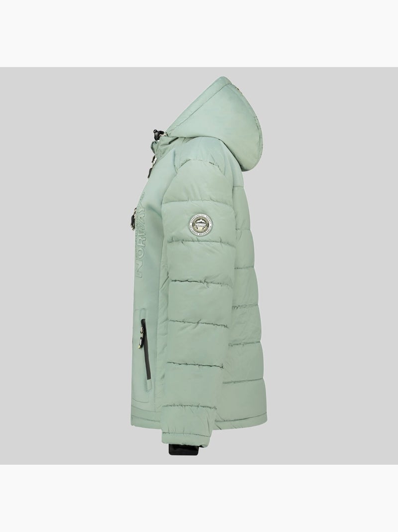Casaco acolchoado com capuz beachwood – geographical norway Verde pastel - Kiabi