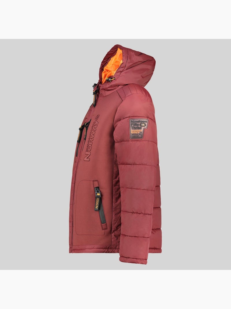 Casaco acolchoado com capuz beachwood – geographical norway Vermelho - Kiabi