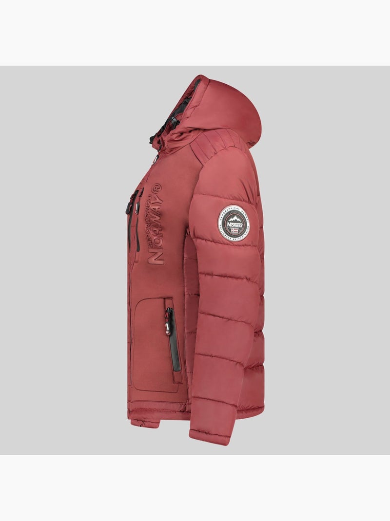 Casaco acolchoado com capuz beachwood – geographical norway Vermelho - Kiabi
