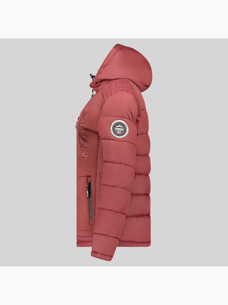 Casaco acolchoado com capuz beachwood – geographical norway Vermelho - Kiabi