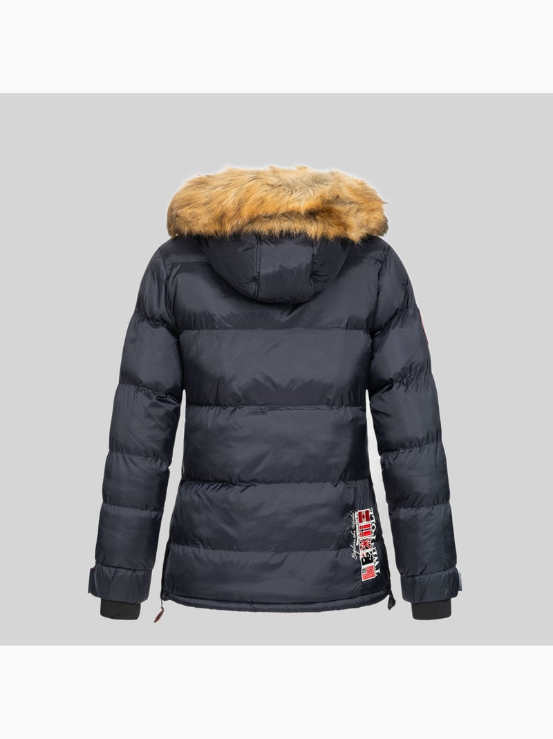 Casaco acolchoado com capuz belancolie – geographical norway Azul-marinho - Kiabi