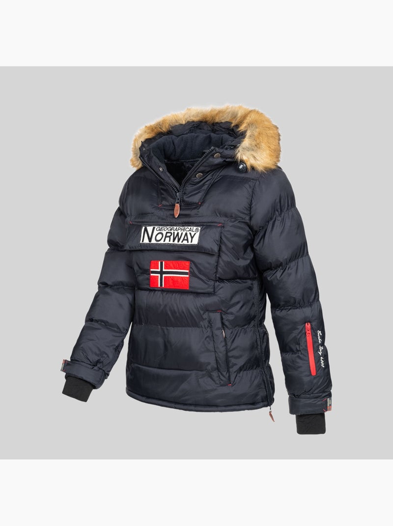 Casaco acolchoado com capuz belancolie – geographical norway Azul-marinho - Kiabi