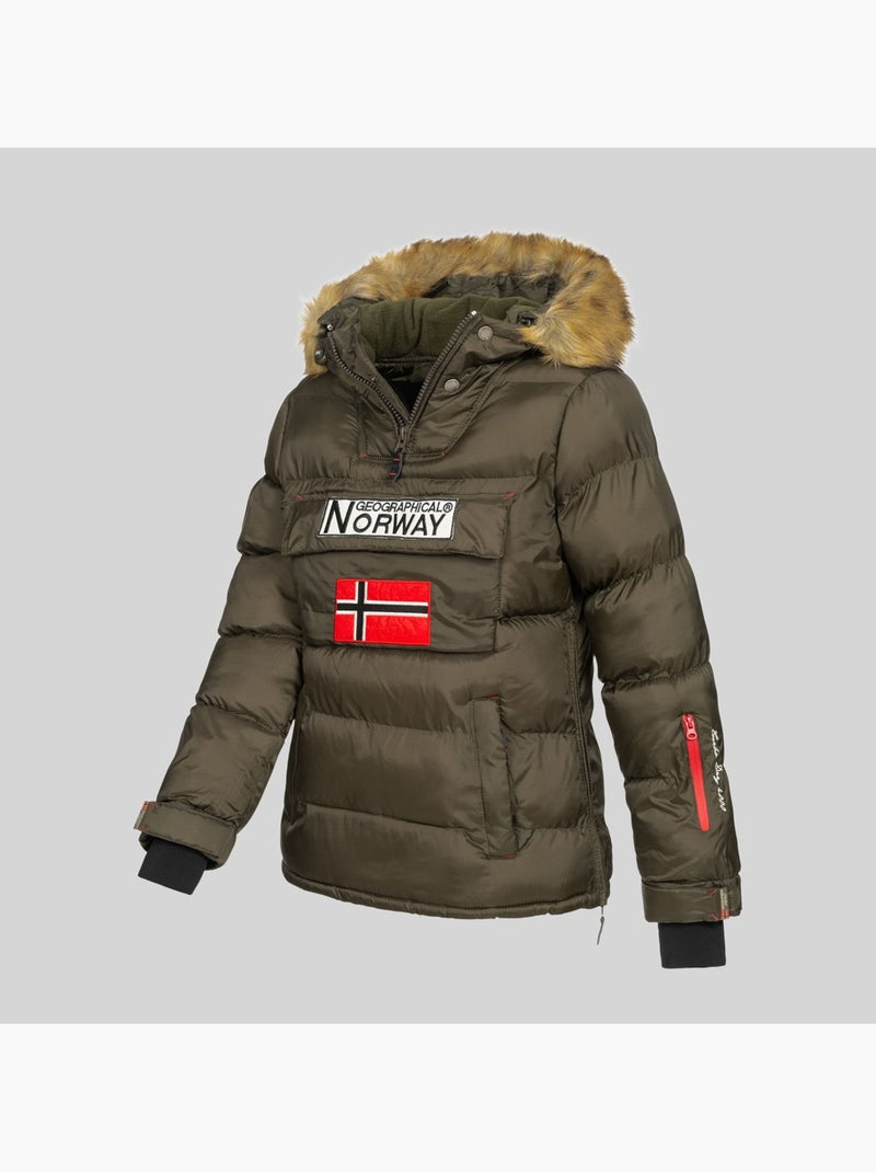Casaco acolchoado com capuz belancolie – geographical norway Cáqui - Kiabi