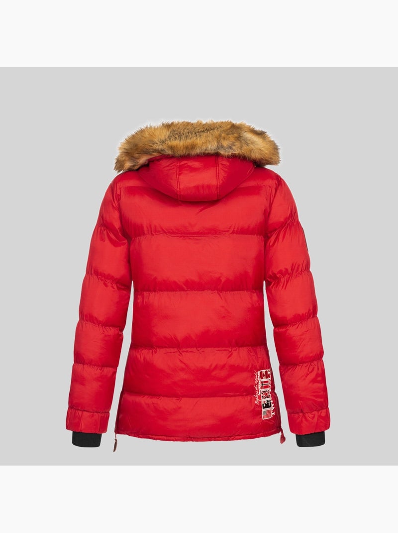 Casaco acolchoado com capuz belancolie – geographical norway Vermelho - Kiabi