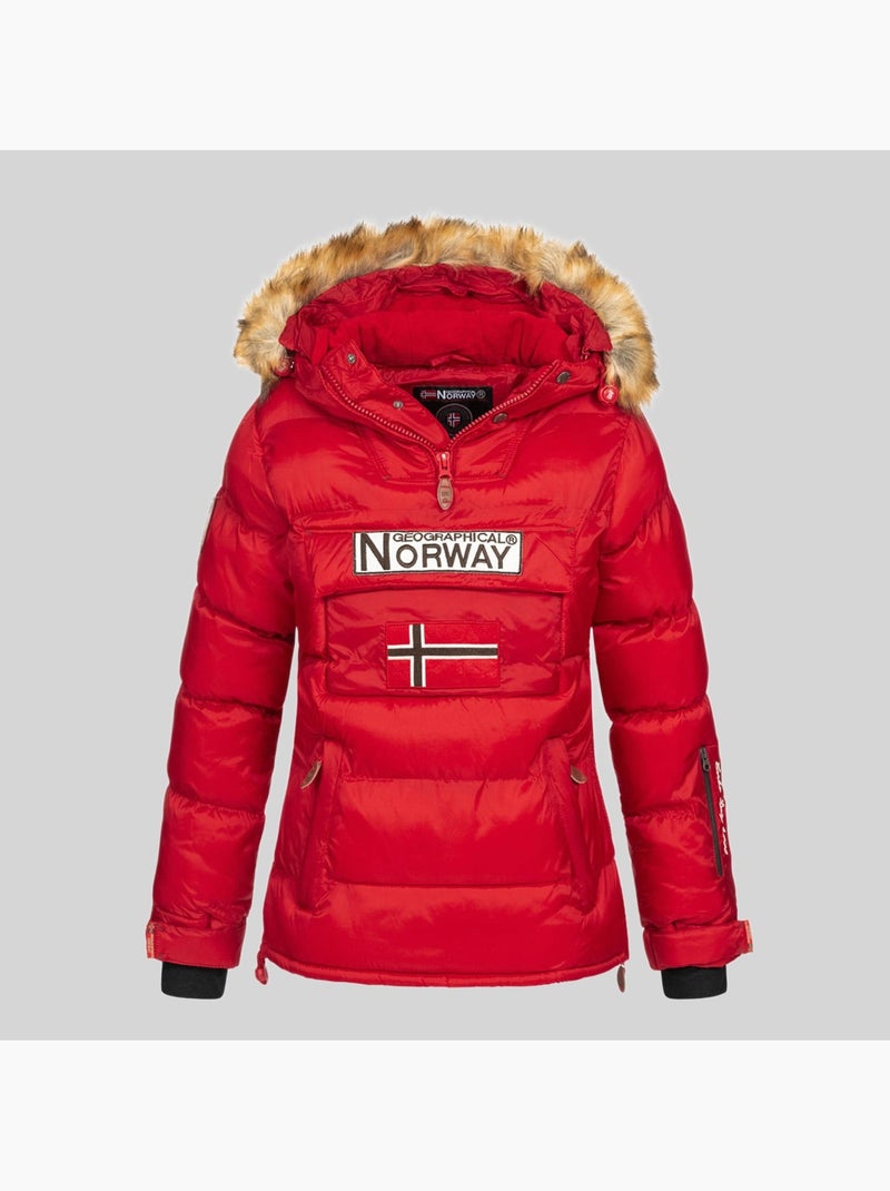 Casaco acolchoado com capuz belancolie – geographical norway Vermelho - Kiabi