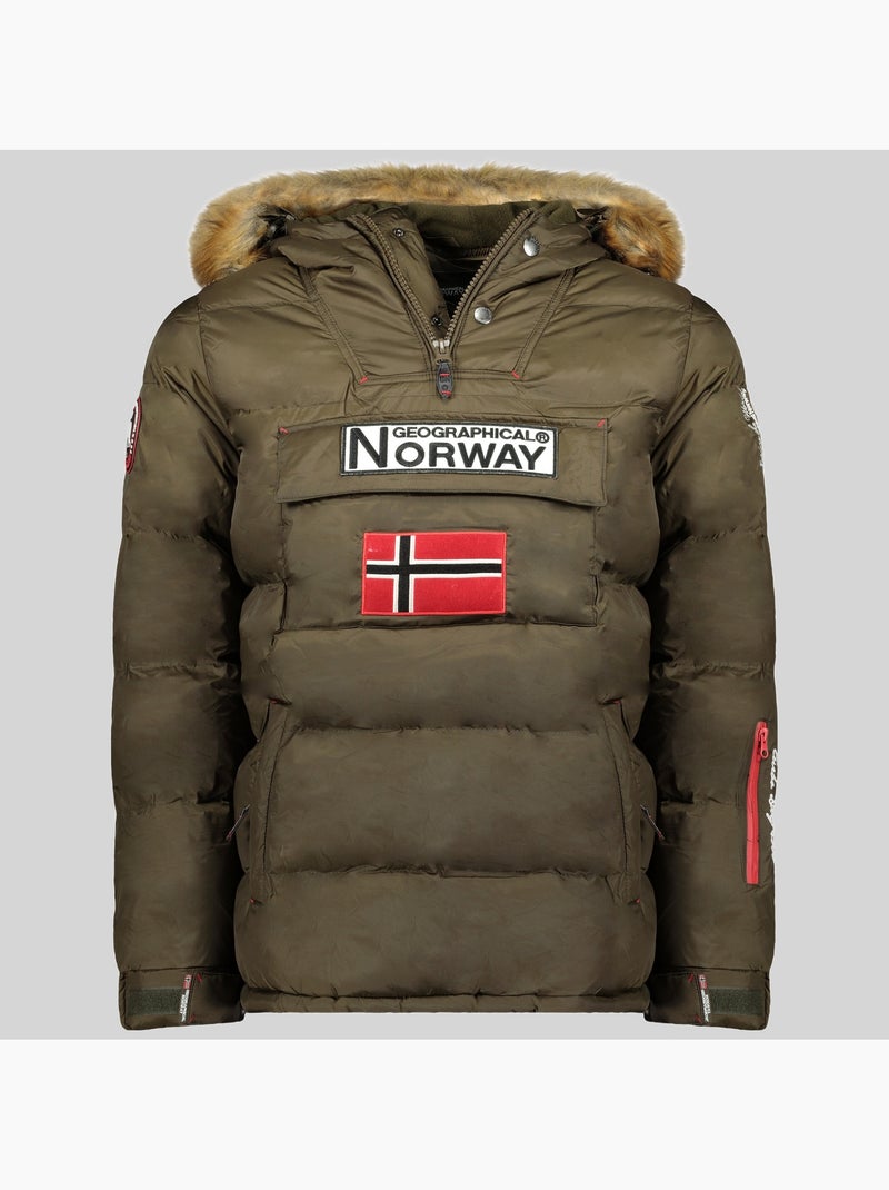 Casaco acolchoado com capuz bilboquet – geographical norway Vermelho - Kiabi