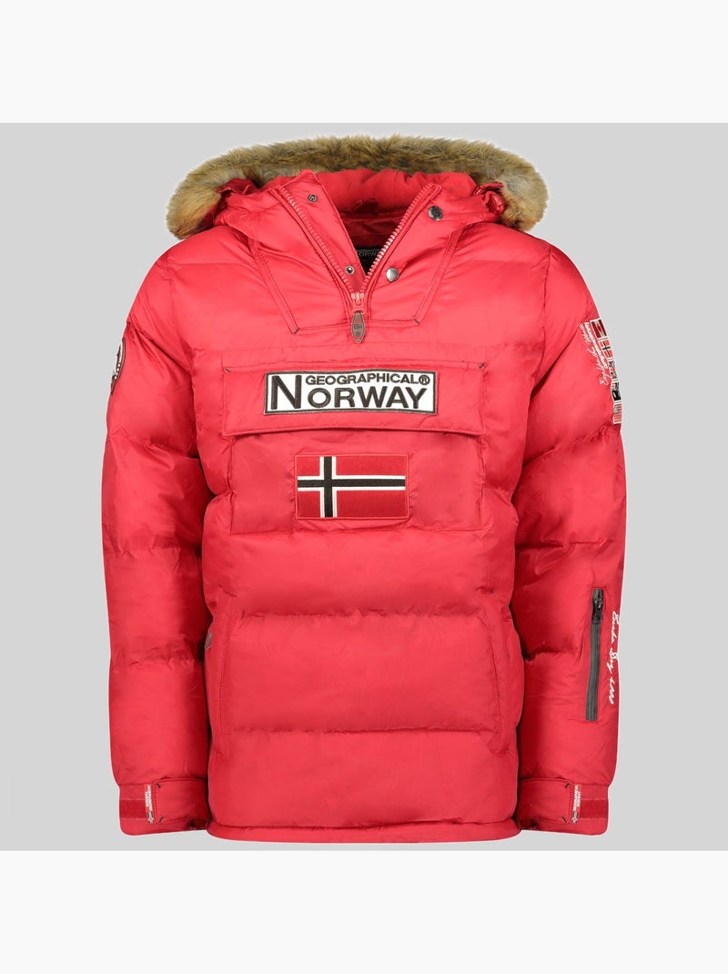 Casaco acolchoado com capuz bilboquet – geographical norway Vermelho - Kiabi
