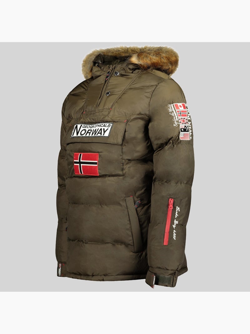 Casaco acolchoado com capuz bilboquet – geographical norway Vermelho - Kiabi
