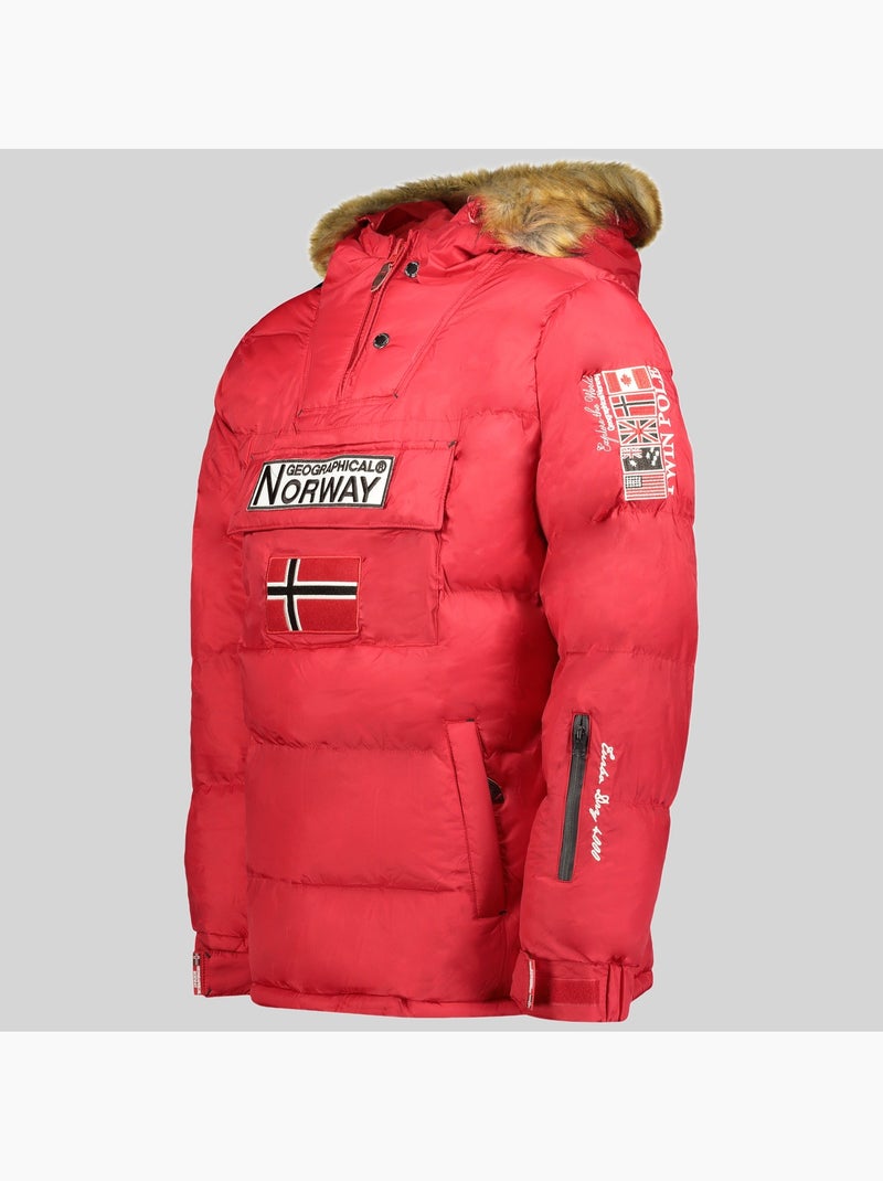 Casaco acolchoado com capuz bilboquet – geographical norway Vermelho - Kiabi