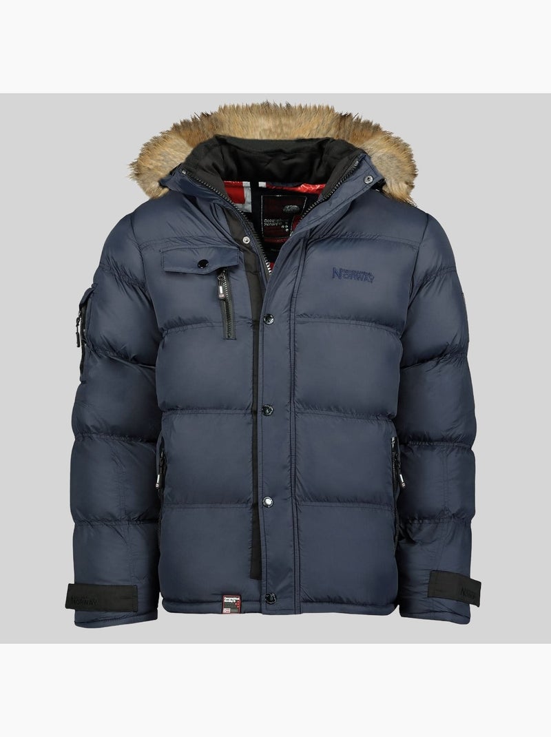 Casaco acolchoado com capuz bonap – geographical norway Azul-marinho - Kiabi