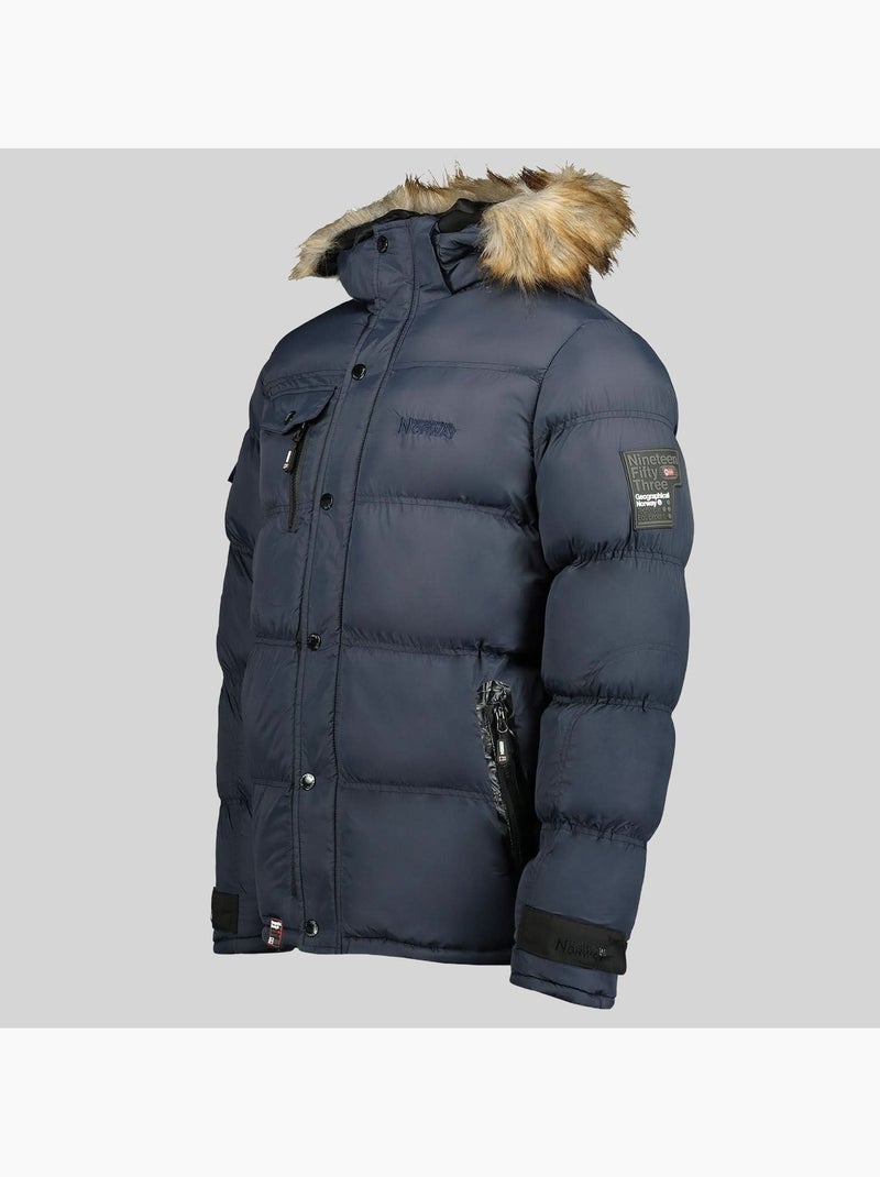 Casaco acolchoado com capuz bonap – geographical norway Azul-marinho - Kiabi