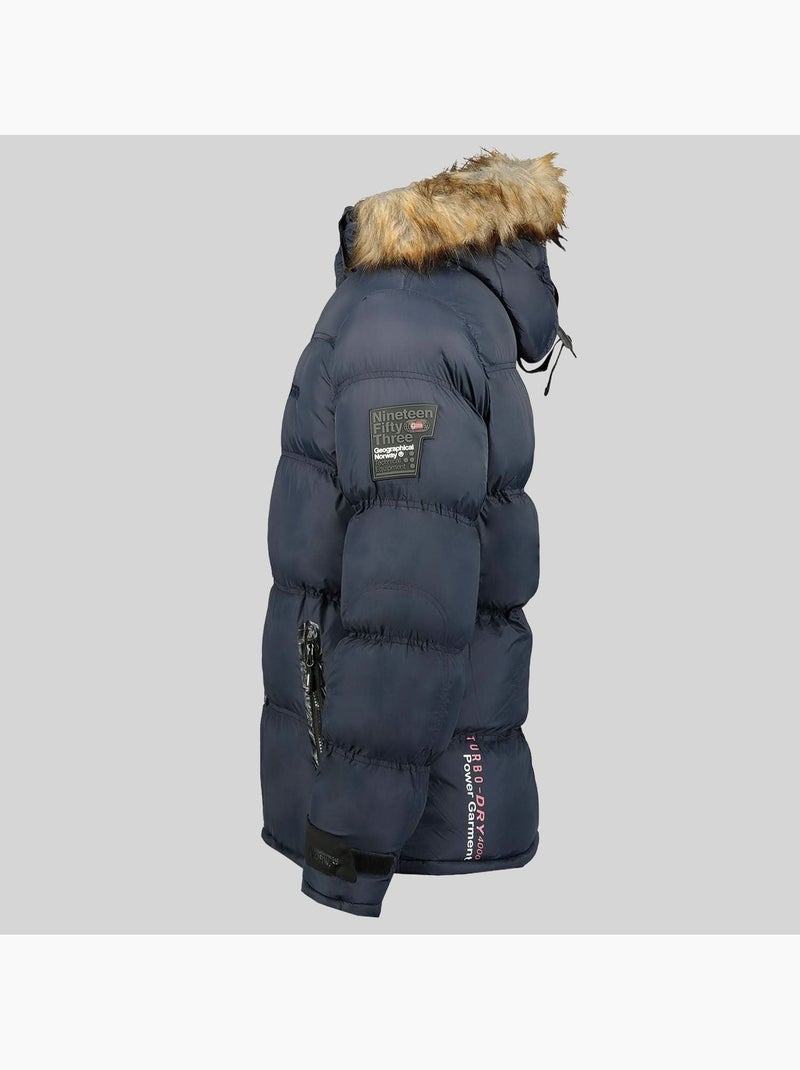 Casaco acolchoado com capuz bonap – geographical norway Azul-marinho - Kiabi