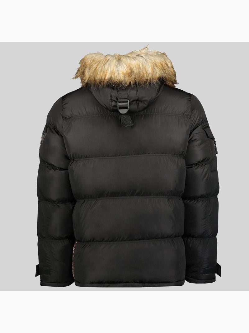 Casaco acolchoado com capuz bonap – geographical norway Preto - Kiabi