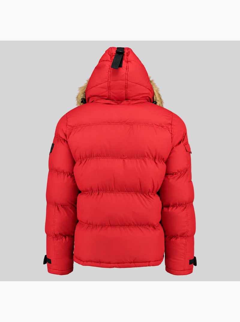 Casaco acolchoado com capuz bonap – geographical norway Vermelho - Kiabi